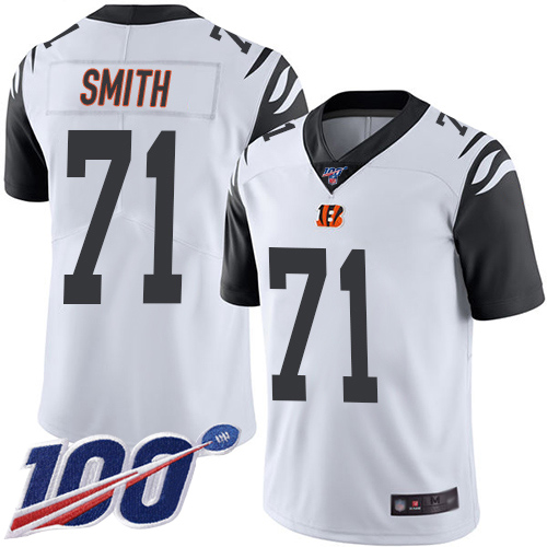 Cincinnati Bengals Limited White Men Andre Smith Jersey NFL Footballl #71 100th Season Rush Vapor Untouchable